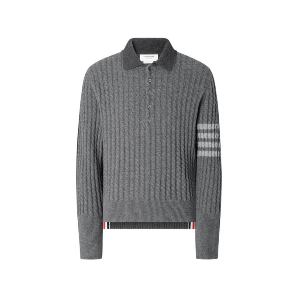 Thom Browne Grey Polo Shirts Men